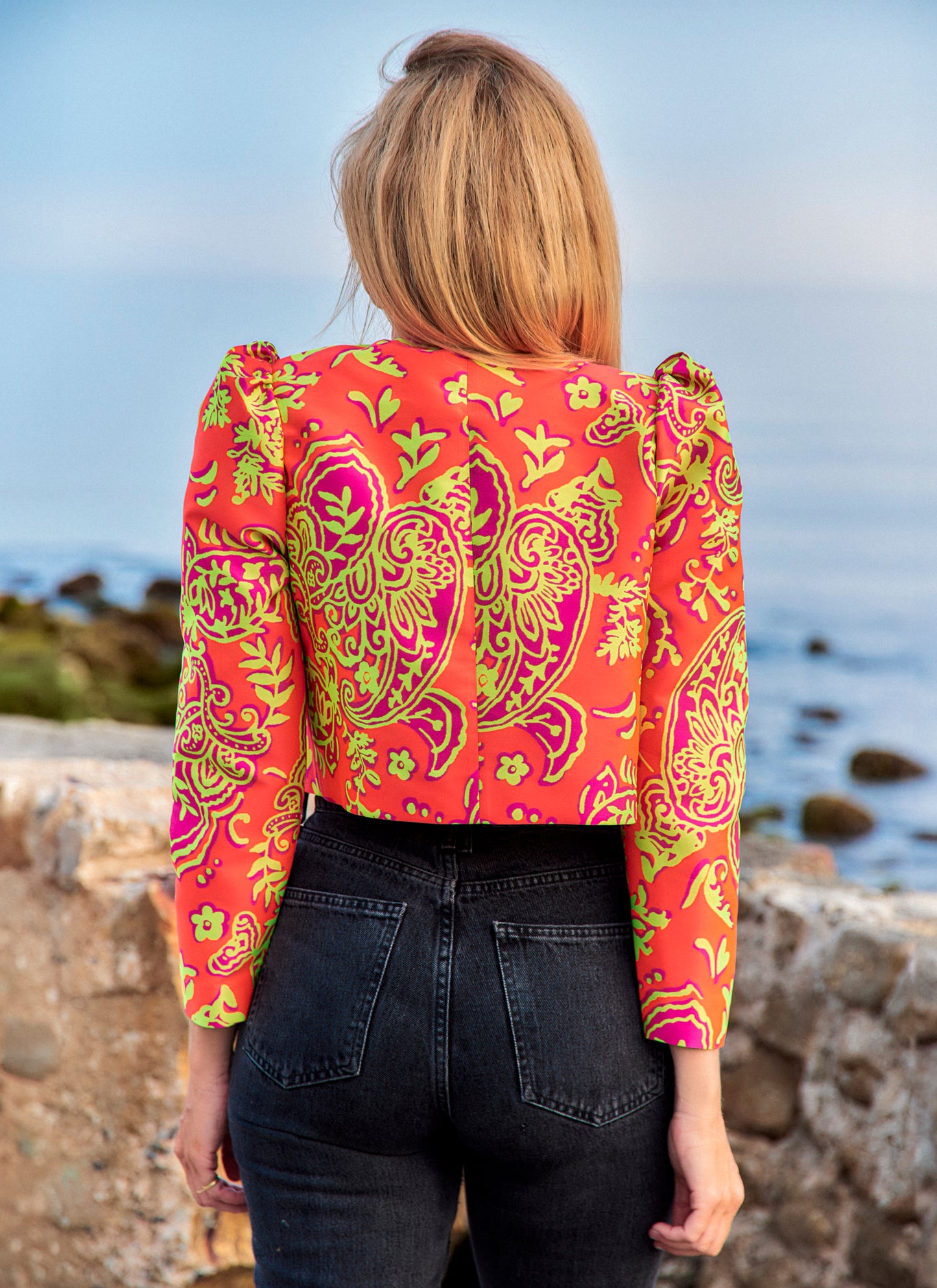 CHAQUETA PAISLEY FLÚOR
