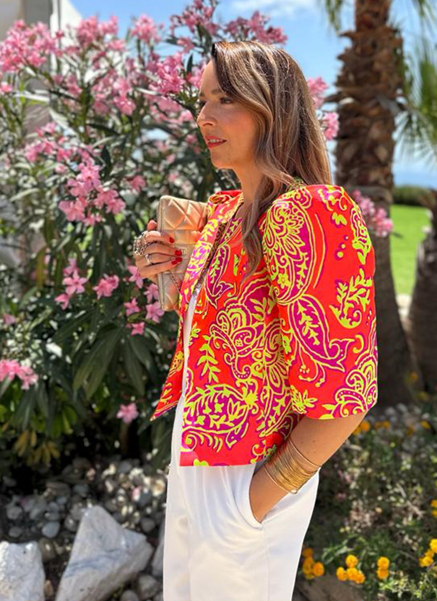 CHAQUETA PAISLEY FLÚOR