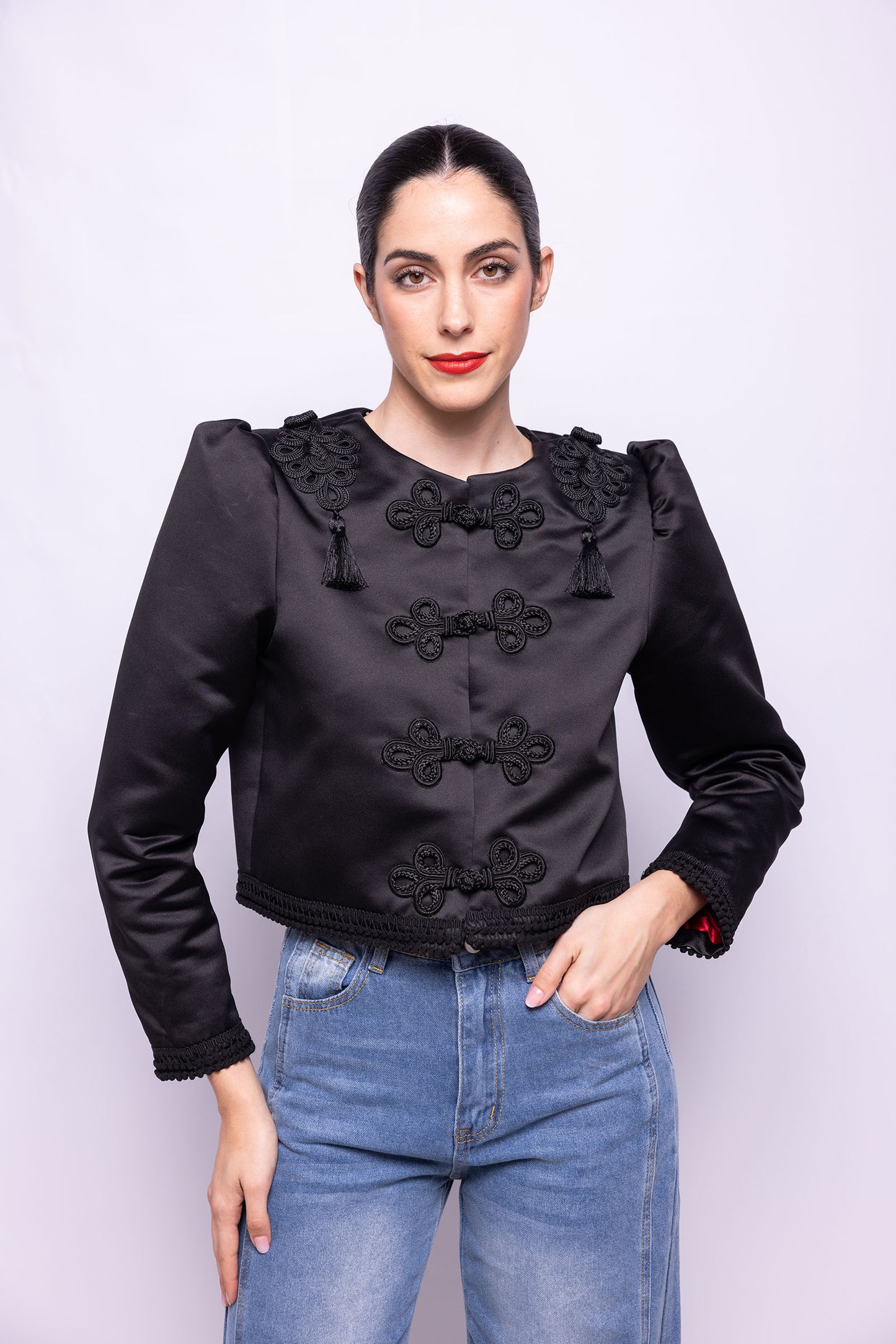 CHAQUETA GOYESCA EN RASO