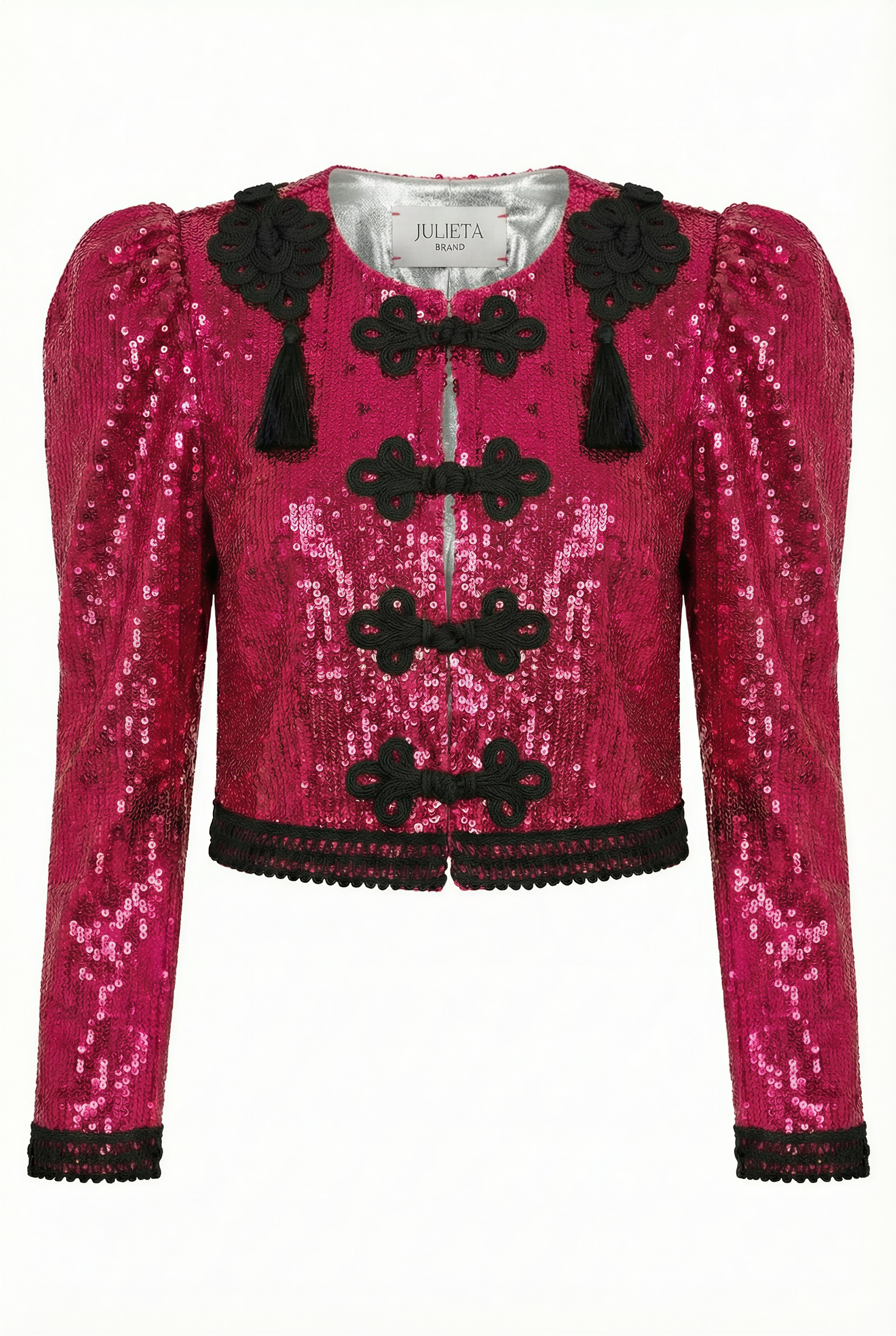 CHAQUETA GOYESCA EN LENTEJUELA FUCSIA