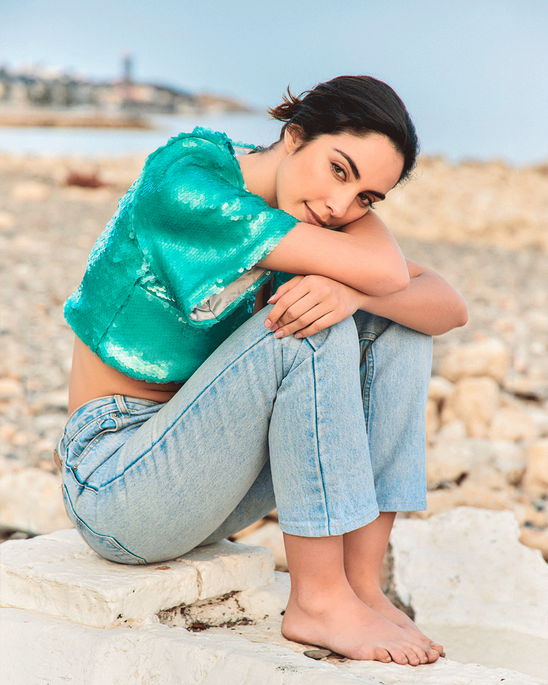 BOLERO LENTEJUELAS Turquesa