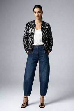 Bomber Unisex Lentejuelas Ondas