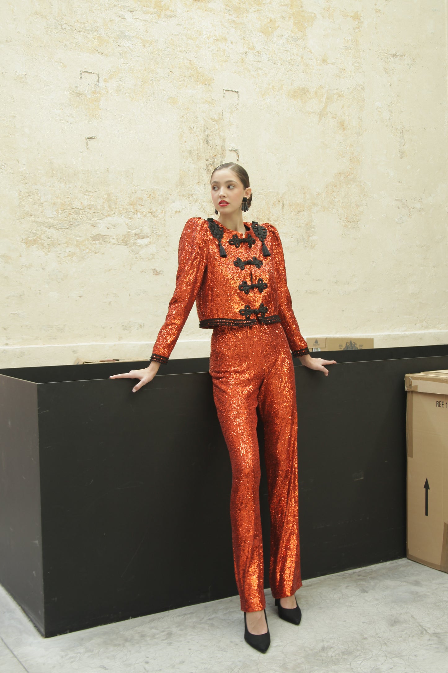TRAJE GOYESCO EN LENTEJUELA