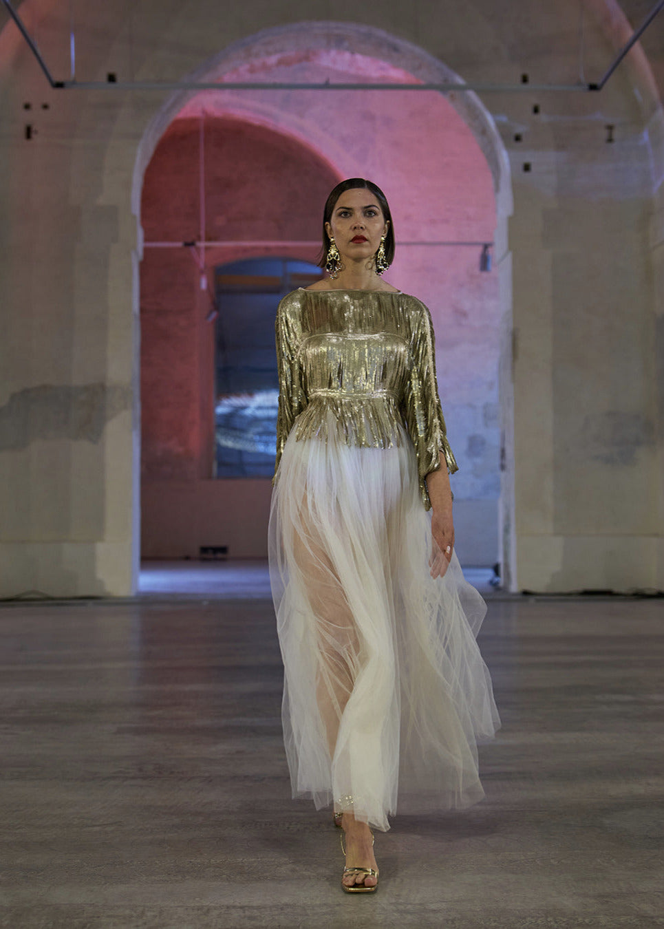 JUPE EN TULLE IVOIRE